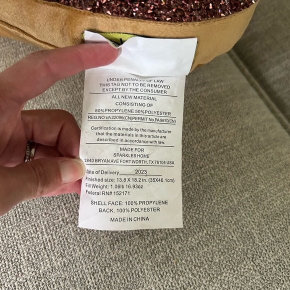 NWT Sparkles Home Rhinestone Halloween Candy Corn Pillow - Picture 6 of 7